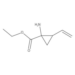 Ethyl (1S,2R)-1-amino-2-ethenylcyclopropane-1-carboxylate结构式