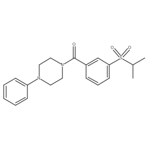 (3-(Isopropylsulfonyl)phenyl)(4-phenylpiperazin-1-yl)methanone Structure