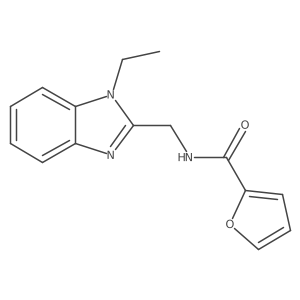 N-[(1-ethylbenzimidazol-2-yl)methyl]-2-furylcarboxamide Structure