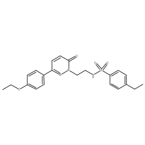 N-(2-(3-(4-ethoxyphenyl)-6-oxopyridazin-1(6H)-yl)ethyl)-4-ethylbenzenesulfonamide结构式