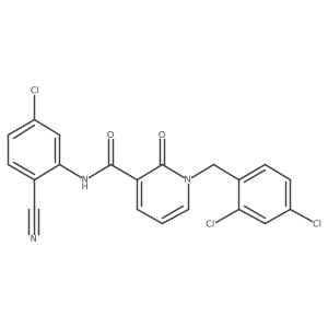 N-(5-chloro-2-cyanophenyl)-1-(2,4-dichlorobenzyl)-2-oxo-1,2-dihydropyridine-3-carboxamide Structure