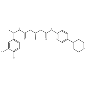 N-[1-(3,4-dichlorophenyl)ethyl]-2-[methyl({[4-(morpholin-4-yl)phenyl]carbamoyl}methyl)amino]acetamide Structure