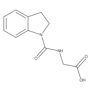 N-(2,3-dihydro-1H-indol-1-ylcarbonyl)glycine结构式