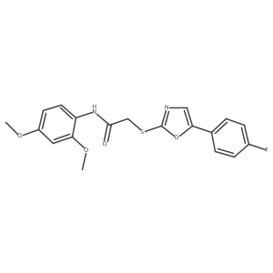 N-(2,4-dimethoxyphenyl)-2-{[5-(4-fluorophenyl)-1,3-oxazol-2-yl]sulfanyl}acetamide结构式