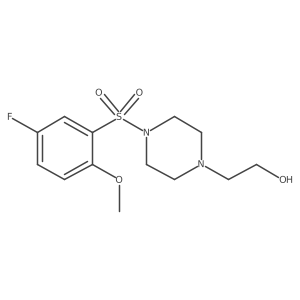 2-(4-((5-Fluoro-2-methoxyphenyl)sulfonyl)piperazin-1-yl)ethanol结构式