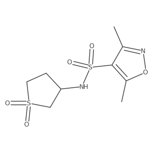 N-(1,1-dioxidotetrahydrothiophen-3-yl)-3,5-dimethyl-1,2-oxazole-4-sulfonamide Structure