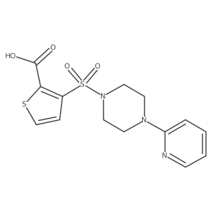 3-[(4-Pyridin-2-ylpiperazin-1-yl)sulfonyl]thiophene-2-carboxylic acid Structure