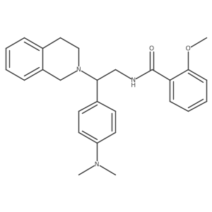 N-(2-(3,4-dihydroisoquinolin-2(1H)-yl)-2-(4-(dimethylamino)phenyl)ethyl)-2-methoxybenzamide结构式