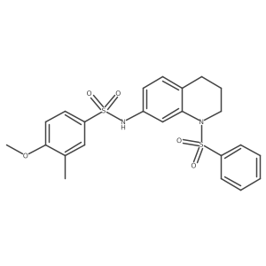 4-methoxy-3-methyl-N-(1-(phenylsulfonyl)-1,2,3,4-tetrahydroquinolin-7-yl)benzenesulfonamide结构式