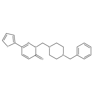 2-[(4-benzylpiperazin-1-yl)methyl]-6-(thiophen-2-yl)pyridazin-3(2H)-one结构式