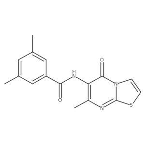 3,5-dimethyl-N-(7-methyl-5-oxo-5H-thiazolo[3,2-a]pyrimidin-6-yl)benzamide Structure