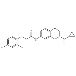 N-(2-(cyclopropanecarbonyl)-1,2,3,4-tetrahydroisoquinolin-7-yl)-2-(2,4-dichlorophenoxy)acetamide Structure