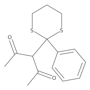 3-(2-Phenyl-1,3-dithian-2-yl)-2,4-pentanedione Structure
