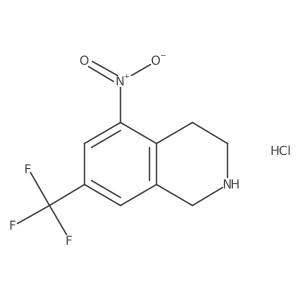7-(Trifluoromethyl)-1,2,3,4-tetrahydro-5-nitroisoquinoline hydrochloride结构式