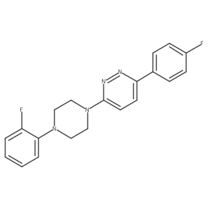 3-(4-Fluorophenyl)-6-[4-(2-fluorophenyl)piperazin-1-yl]pyridazine结构式