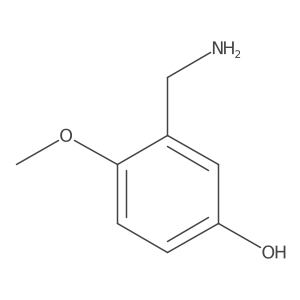 3-(Aminomethyl)-4-methoxyphenol结构式