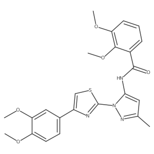N-(1-(4-(3,4-dimethoxyphenyl)thiazol-2-yl)-3-methyl-1H-pyrazol-5-yl)-2,3-dimethoxybenzamide Structure