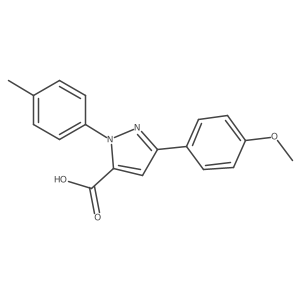 3-(4-Methoxyphenyl)-1-p-tolyl-1H-pyrazole-5-carboxylic acid结构式