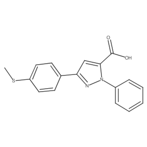 3-(4-(Methylthio)phenyl)-1-phenyl-1H-pyrazole-5-carboxylic acid Structure