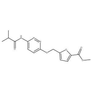 Methyl 5-({[6-(2-methylpropanamido)pyridazin-3-yl]sulfanyl}methyl)furan-2-carboxylate Structure