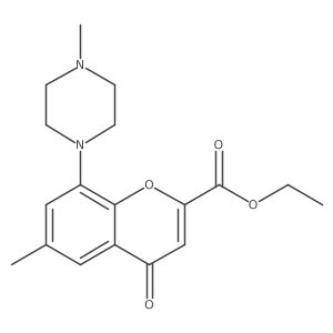 Ethyl 6-methyl-8-(4-methyl-1-piperazinyl)-4-oxo-4H-1-benzopyran-2-carboxylate Structure