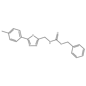 Carbamic acid, [[5-(4-methylphenyl)-1,3,4-oxadiazol-2-yl]methyl]-, phenylmethyl ester Structure