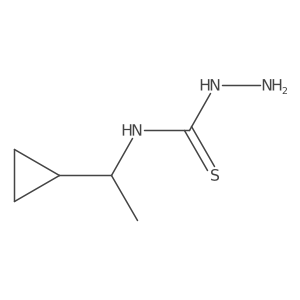 3-Amino-1-(1-cyclopropylethyl)thiourea结构式