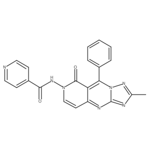 N-[2-methyl-8-oxo-9-phenylpyrido[4,3-d][1,2,4]triazolo[1,5-a]pyrimidin-7(8H)-yl]isonicotinamide Structure