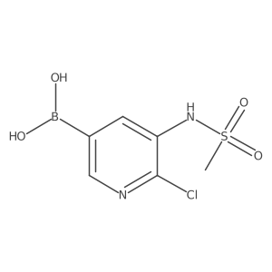 {6-Chloro-5-[(methylsulfonyl)amino]-3-pyridinyl}boronic acid结构式
