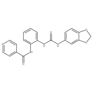 N-(2-(3-(benzo[d][1,3]dioxol-5-yl)ureido)phenyl)isonicotinamide Structure