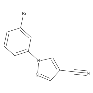 1-(3-bromophenyl)-1H-pyrazole-4-carbonitrile结构式