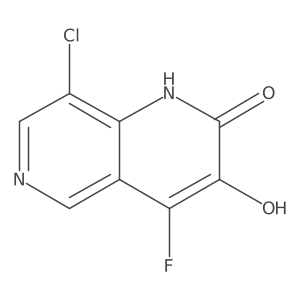 8-Chloro-4-fluoro-3-hydroxy-1,6-naphthyridin-2(1h)-one结构式