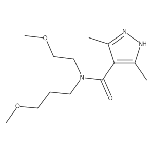 N-(2-methoxyethyl)-N-(3-methoxypropyl)-3,5-dimethyl-1H-pyrazole-4-carboxamide Structure
