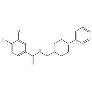 3,4-dichloro-N-((1-(pyridin-2-yl)piperidin-4-yl)methyl)benzamide Structure