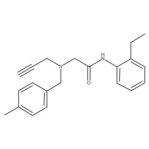 N-(2-ethylphenyl)-2-[(4-methylphenyl)methyl-prop-2-ynylamino]acetamide Structure