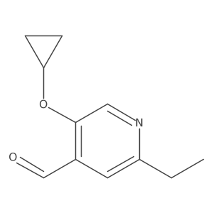 5-Cyclopropoxy-2-ethylisonicotinaldehyde Structure