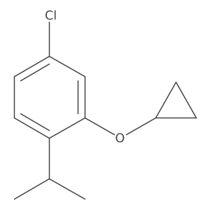 4-Chloro-2-cyclopropoxy-1-isopropylbenzene结构式
