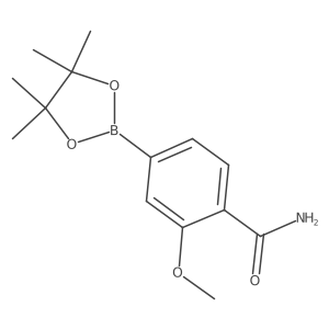 2-Methoxy-4-(4,4,5,5-tetramethyl-1,3,2-dioxaborolan-2-yl)benzamide结构式