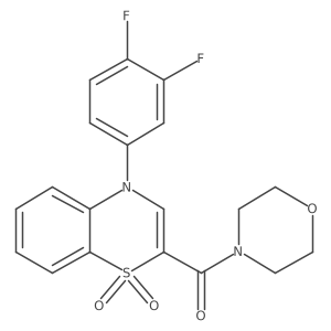 (4-(3,4-difluorophenyl)-1,1-dioxido-4H-benzo[b][1,4]thiazin-2-yl)(morpholino)methanone结构式