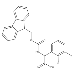 (R)-(2,3-Difluoro-phenyl)-[(9H-fluoren-9-ylmethoxycarbonylamino)]-acetic acid Structure