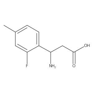 (3S)-3-amino-3-(2-fluoro-4-methylphenyl)propanoic acid结构式