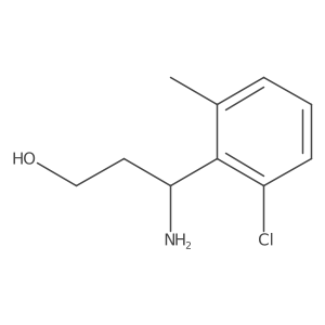 3-Amino-3-(2-chloro-6-methylphenyl)propan-1-ol结构式