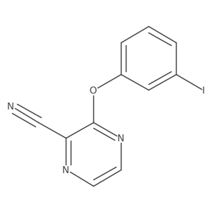 3-(3-Iodophenoxy)pyrazine-2-carbonitrile Structure