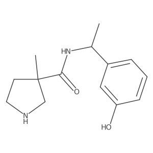 3-Pyrrolidinecarboxamide, N-[1-(3-hydroxyphenyl)ethyl]-3-methyl-结构式