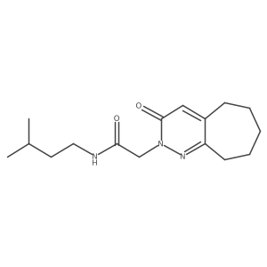 N~1~-isopentyl-2-(3-oxo-3,5,6,7,8,9-hexahydro-2H-cyclohepta[c]pyridazin-2-yl)acetamide Structure