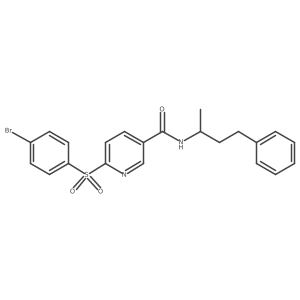 6-((4-bromophenyl)sulfonyl)-N-(4-phenylbutan-2-yl)nicotinamide结构式