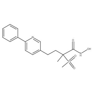 N-Hydroxy-2-methyl-2-(methylsulfonyl)-4-(6-phenylpyridin-3-yl)butanamide Structure
