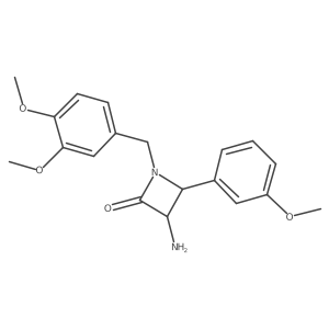 3-Amino-1-(3,4-dimethoxybenzyl)-4-(3-methoxyphenyl)azetidin-2-one Structure