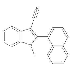 1-Methyl-2-(naphthalen-1-yl)-1H-indole-3-carbonitrile结构式