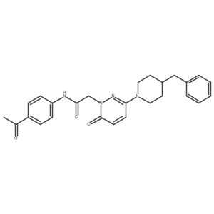 N-(4-acetylphenyl)-2-(3-(4-benzylpiperidin-1-yl)-6-oxopyridazin-1(6H)-yl)acetamide Structure